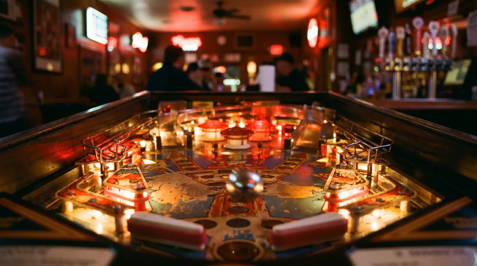 Bar Games placed by Social Amusements - Pinball, Big Buck Hunter, Boxer.